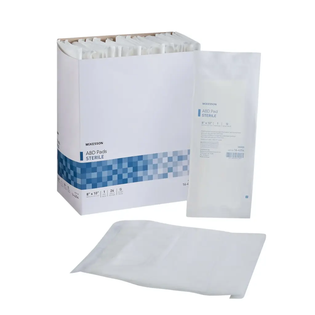 [16-4254] Abdominal Pad 8x10 Inch 1/pk-24/Box