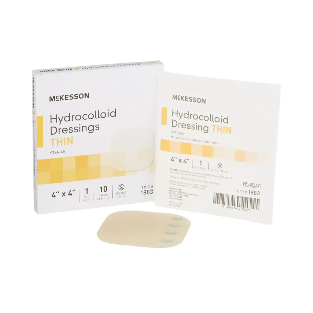 Hydrocolloid Dressings Thin 4x4" 1/pk-10/Box
