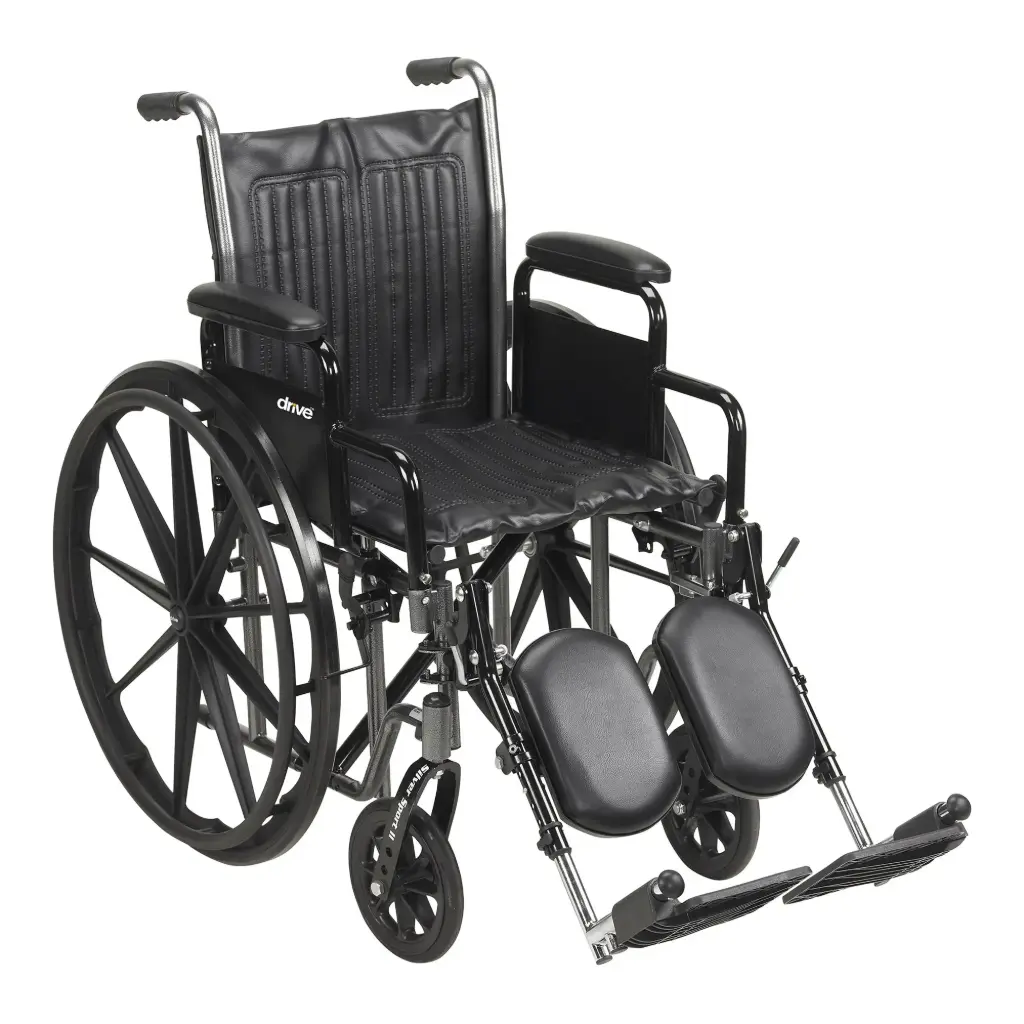 Wheelchair 16" black adult 250lbs capacity