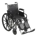 Wheelchair Standard 16" black adult 250lbs capacity