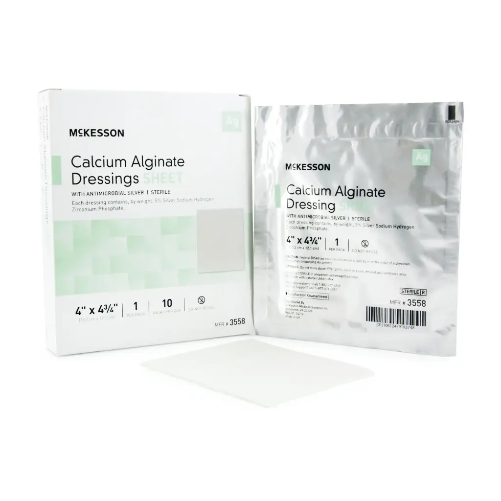 [3558] Silver Alginate Dressing 4x4-34 Inch