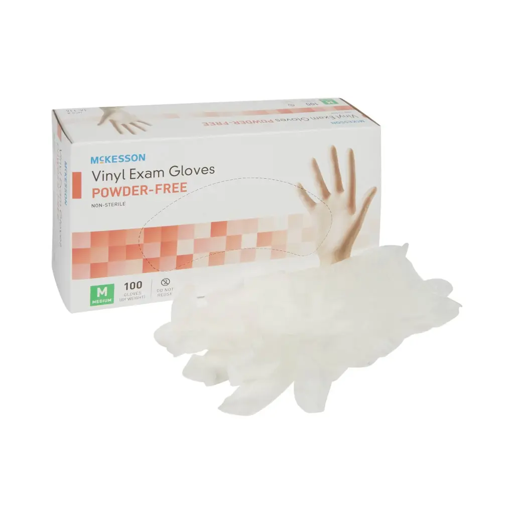 [14-116] Vinyl Exam Gloves Medium