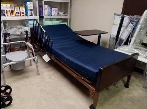 Hospital Bed Full electric Half Rails 