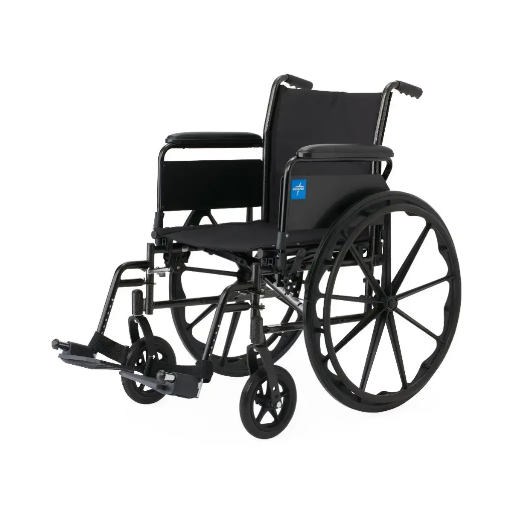 Wheelchair 20"with Full-Length Arms and Swing-Away Footrests