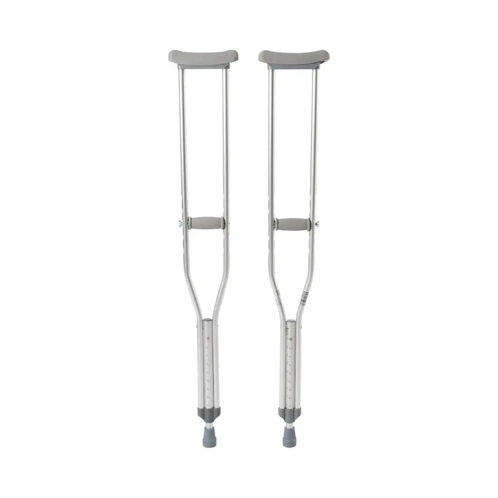 [1065294] Underarm Crutches Adult 5'2" to 5'10" Aluminum Frame 350 lbs Weight Capacity.