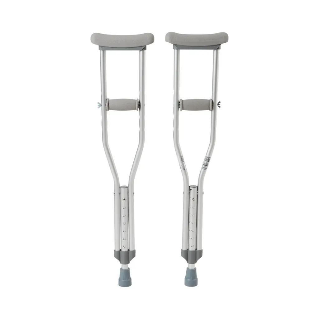 Underarm Crutches Pediatric 4 Foot to 4 Foot 6" User Height Aluminum Frame 175 lbs. Weight Capacity