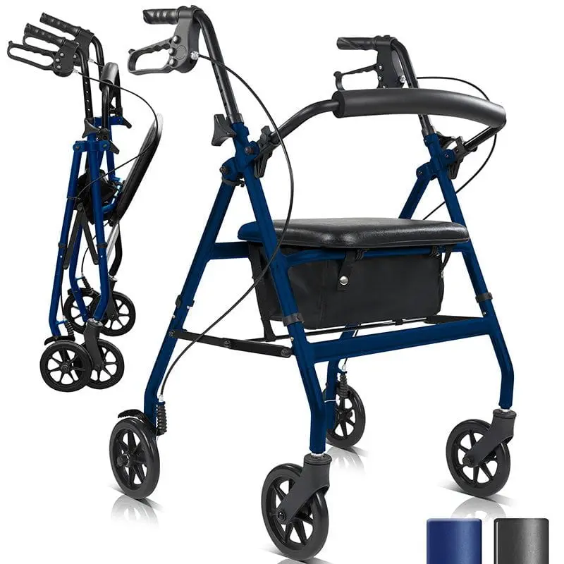 Aluminum Lightweight Rollator (Blue)