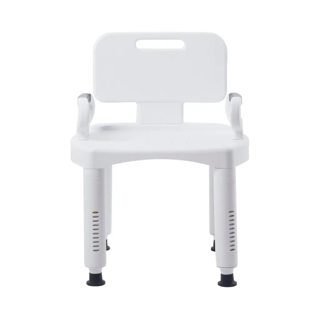 Bath Bench McKesson Removable Arms Plastic Frame Removable Backrest 21-1/4 Inch Seat Width 350 lbs. Weight Capacity 