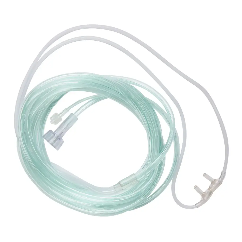 [16-0538] ETCO2 Nasal Cannula Adult Curved Prongs 10 Foot Tubing