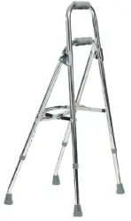 Side Step Folding Walker Adjustable Height Walkane Aluminum Frame 220 lbs. Weight Capacity 