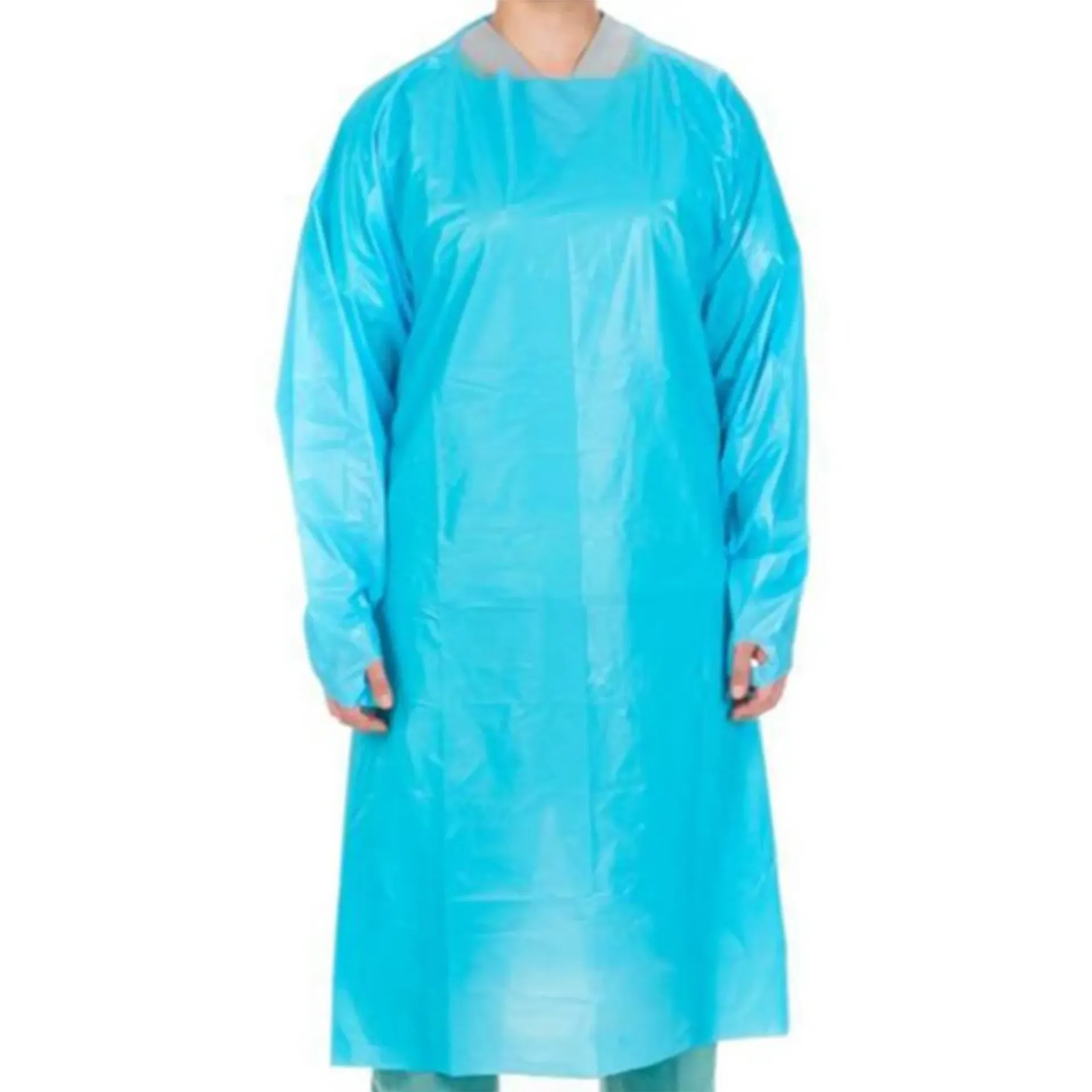 Protective Procedure Gown One Size Fits Most Blue NonSterile Not Rated Disposable X57