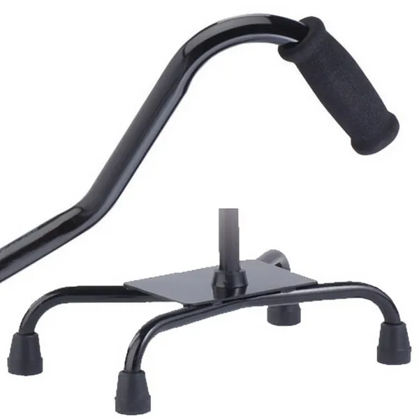 Bariatric Large Base Quad Cane - Black