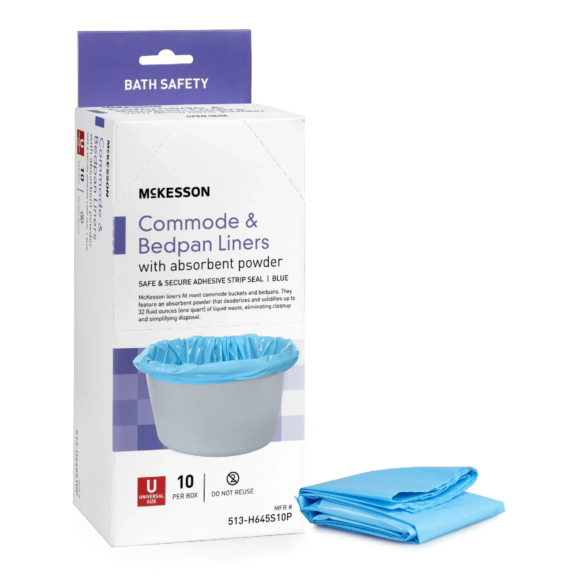 Commode Liner For Commode / Shower Chair