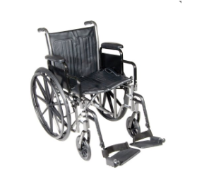 [1065276] Wheelchair Black 18' 300 lbs
