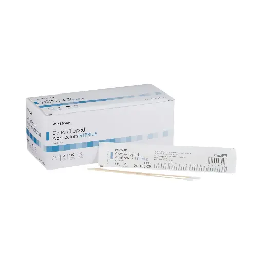 [24-106-2S] Swabstick Cotton Tip Applicators Qty: 2/pk 100/Box