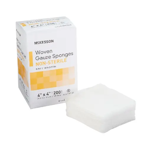 [44082000] Woven Gauze Sponges 4x4 in 8-ply 200/pk