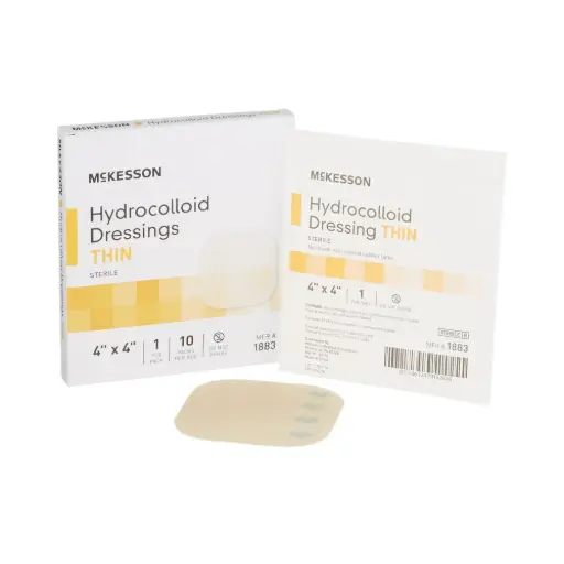 [1883] Hydrocolloid Dressings Thin 4x4" 1/pk-10/Box