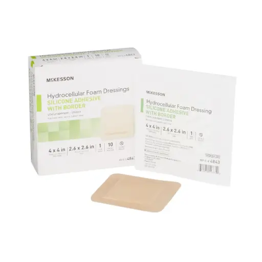 [4843] Foam Dressing 4x4" 1/pk-10/Box
