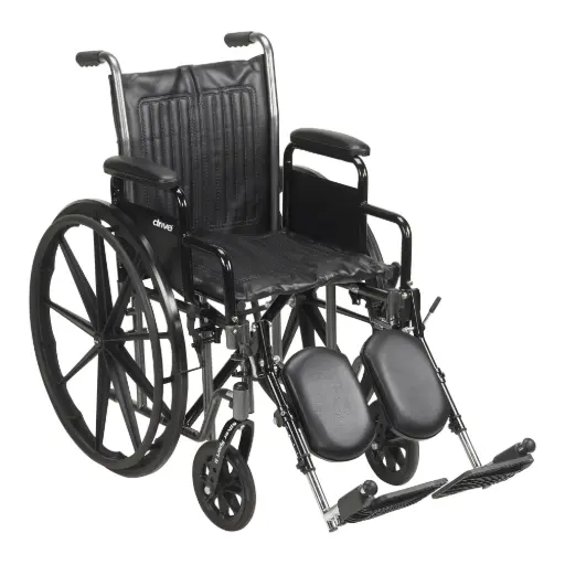 [146-SSP216DDA-SF] Wheelchair 16" black adult 250lbs capacity