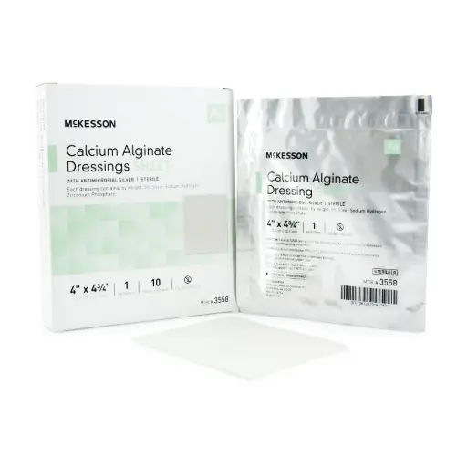 [3558] Silver Alginate Dressing 4x4-34 Inch