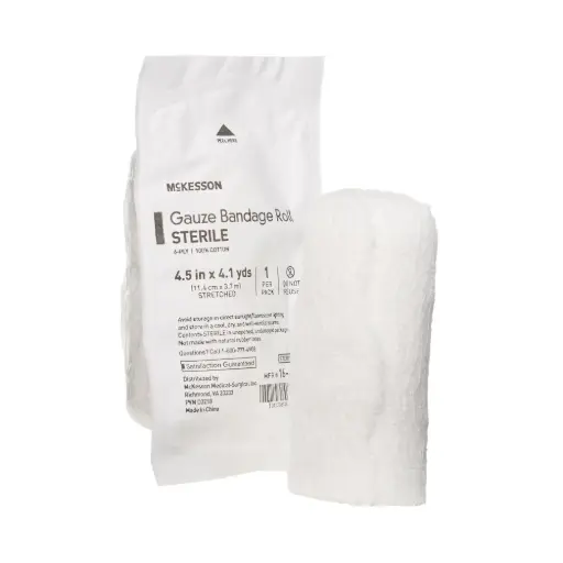 [16-4264] Gauze Bandage Roll 6-Ply Sterile 1/pk
