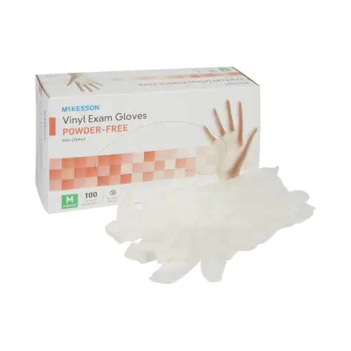 [14-116] Vinyl Exam Gloves Medium