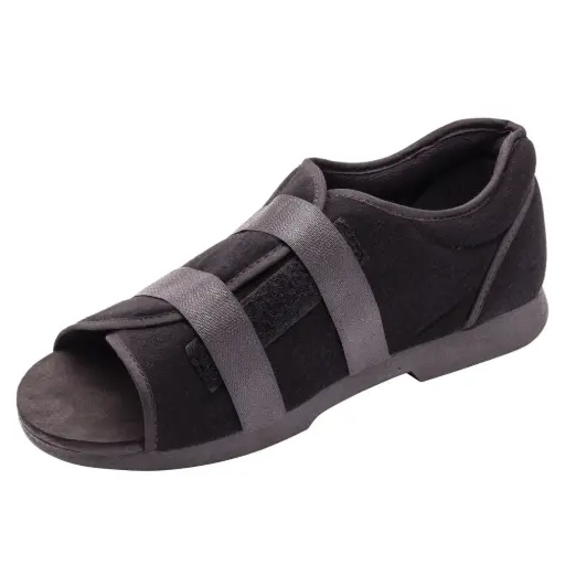 [18013] Soft Post-Op Shoe Men-Black/SM