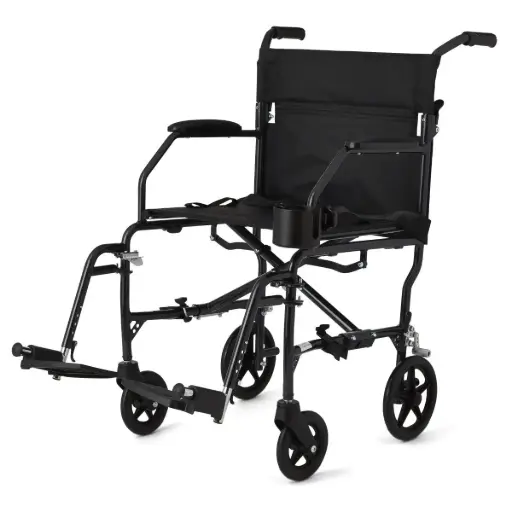 [MDS808200F3BK] Ultralight Transport Chair, Black