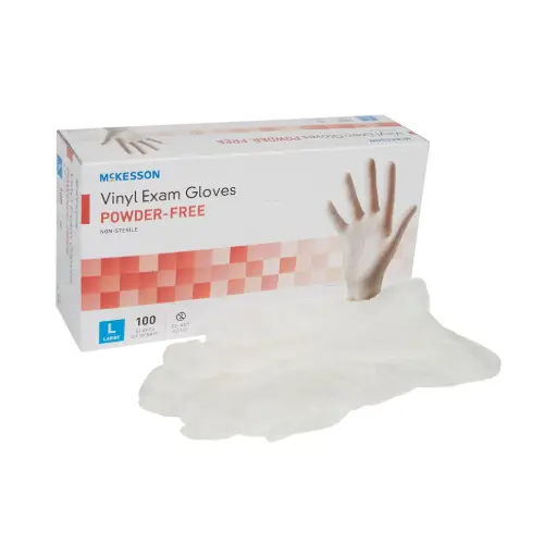 [354440] Vinyl Exam Gloves Large